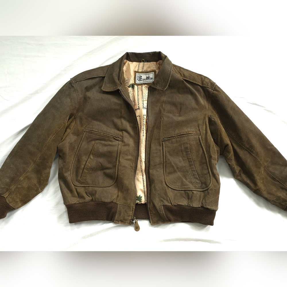Vintage Leather Boeing Pilot Bomber Flight Jacket Mens 2XL